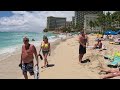 🇺🇸 waikiki beach 🏄 oahu 🌸 hawaii duke kahanamoku beach 😎🙌 4k walking tour beach walk