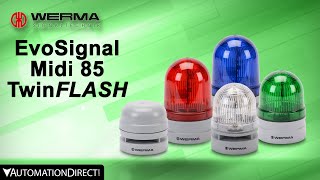 WERMA EvoSIGNAL Midi 85mm TwinFLASH Optical Beacon from AutomationDirect