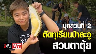 Live บุกสวนที่ 2 ตัดทุเรียนป่าละอู สวนตาตุ้ย | อีจัน EJAN