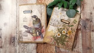 Altered file folder tutorial - Part 3 - Tim Holtz Wallflower Paper - Junk Journal