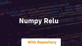 numpy relu