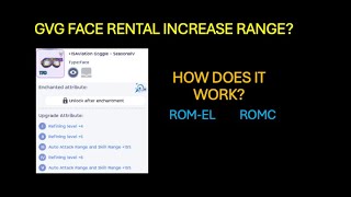 ROMC ROMEL - GVG FACE RENTAL RANGE+30% EXPLANATION