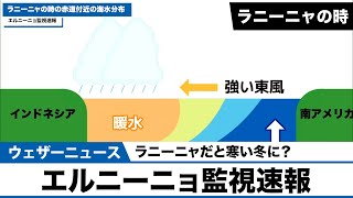 エルニーニョ監視速報／ラニーニャだと寒い冬に？