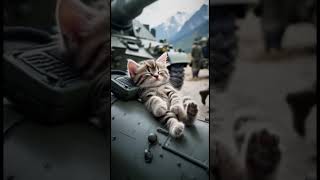 🪖always on guard, 👀 never taking my eyes off the battlefield #army #military #cute #funny #cat