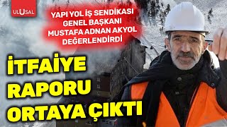 Kartalkaya'daki faciada itfaiye raporu çıktı | Yapı Yol İş Sendikası Genel Bşk. Mustafa Adnan Akyol