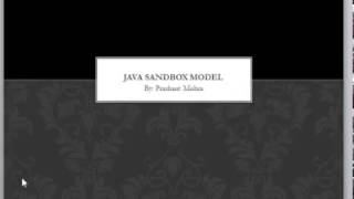 Java sandbox model (important for b.tech. students)