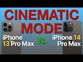 iPhone 14 Pro VS. iPhone 13 Pro - CINEMATIC MODE COMPARISON (all 3 Lenses)