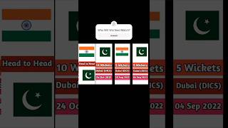 India vs Pakistan Head to Head In T20I