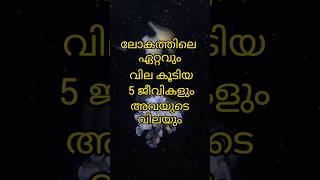 ലോകത്തിലെ ഏറ്റവും വില കൂടിയ 5 ജീവികൾ #top5 #costly #animals #shorts #short #shortvideo