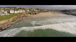 Surfers at Polzeath, Cornwall - 29th Oct 2016