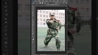 帮学弟安排一下军训照。 军训  p图  抖音小助手#Photoshop #Photoshoptutorials #Tiktok #Shorts