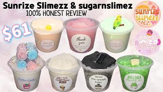 $61 SLIME PACKAGE #21: Sunrize Slimezz \u0026 sugarNslimez | 100 % HONEST REVIEW *⛧⋆ underrated shops!