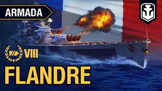 Armada. Battleship Flandre. World of Warships guide