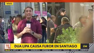 Dua Lipa causa furor en casco histórico de Santiago