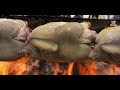 불맛 들어간다 90분 동안 장작으로 굽는 참나무 누룽지 통닭 oak tree charcoal grilled chicken korean street food