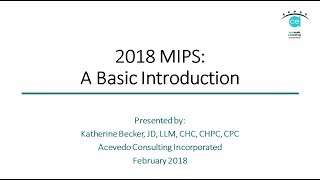 2018 MIPS - A Basic Introduction