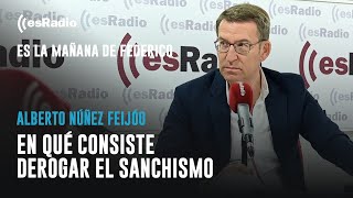 Feijóo explica en en qué consiste derogar el sanchismo