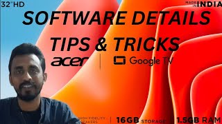 acer google tv useful apps||acer advance 32'' smart i series google tv softweare details||subtitles