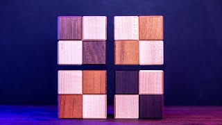 4 Karakuri cube boxes - 4 unique solutions.