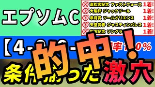 【エプソムカップ2023】過去4年連続1着！「4-0-0-0」勝率100％！条件揃った激穴はコレ！先週安田記念は本命馬◎ソングラインが4人気1着！