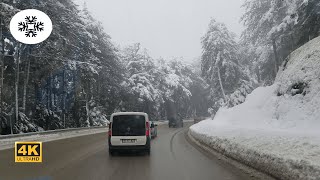 Uludağ Road Snow Season Turkey | 4K Ultra HD