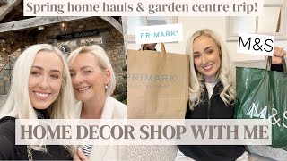 SHOP WITH ME & HOME HAULS! Garden centre visit | M&S | Primark Home styling Easter Spring ideas 2023