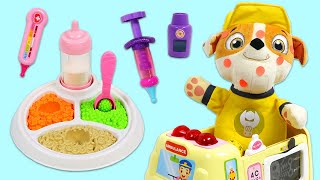 Paw Patrol Baby Rubble Gets Sick & Visits Disney Jr Doc McStuffins Toy Hospital for a Checkup!