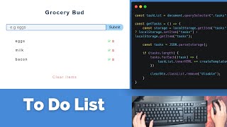 ASMR Programming - Coding To Do List Using HTML, CSS & Javascript - No talking