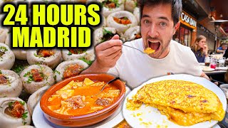 24 Hours of Spanish Food in Madrid 🇪🇸 STREET FOOD to SEAFOOD in Spain's Foodie C