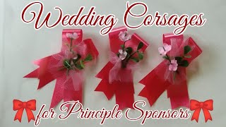 Wedding Corsages for Principle Sponsors | DIY CORSAGES