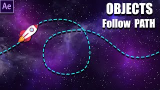 Objects following path - After Effects tutorial for beginners