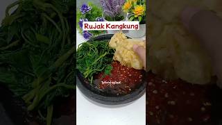 Rujak kangkung mendoan tempe