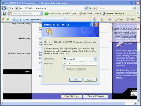 Wireless Security changing router password Wireless Security changing router password