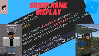 Group Rank Gui Display| Roblox Scripting Tutorial