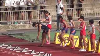 2016京都府中学校選手権　３年女子100m決勝