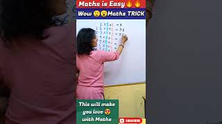 Easy Maths Pattern 🔥 | Maths Hack😲 | Maths Tricks #shorts #math #trending #short #shortvideo #maths