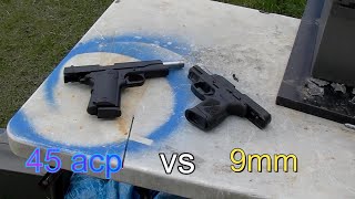 9mm vs 45acp:  A super low budget analysis to an answer with simple facts.  FT: Grandpa Bill