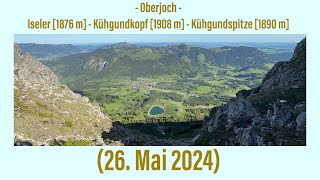 Oberjoch: Iseler [1876 m] - Kühgundkopf [1908 m] - Kühgundspitze [1890 m] (26. Mai 2024)