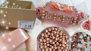 DIY CAIXA PRESENTE PÊSSEGO ROSE HOMEDECOR