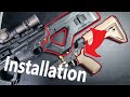 [4K] Hera Arms CQR stock Installation in Tokyo Marui MTR16 #airsoft