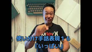 ＃53使い分け手話表現１６  『いっぱい』1.ゴミ袋　いっぱい2.お風呂の水　いっぱい3.水筒にお茶　いっぱい4.冷蔵庫の中　いっぱい5.コンサート　いっぱい6.クロゼット　いっぱい