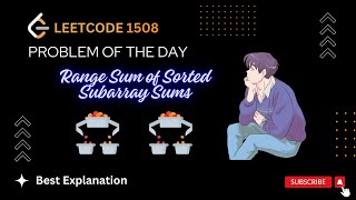 1508. Range Sum of Sorted Subarray Sums | Subarray Sum | Leetcode POTD Explained