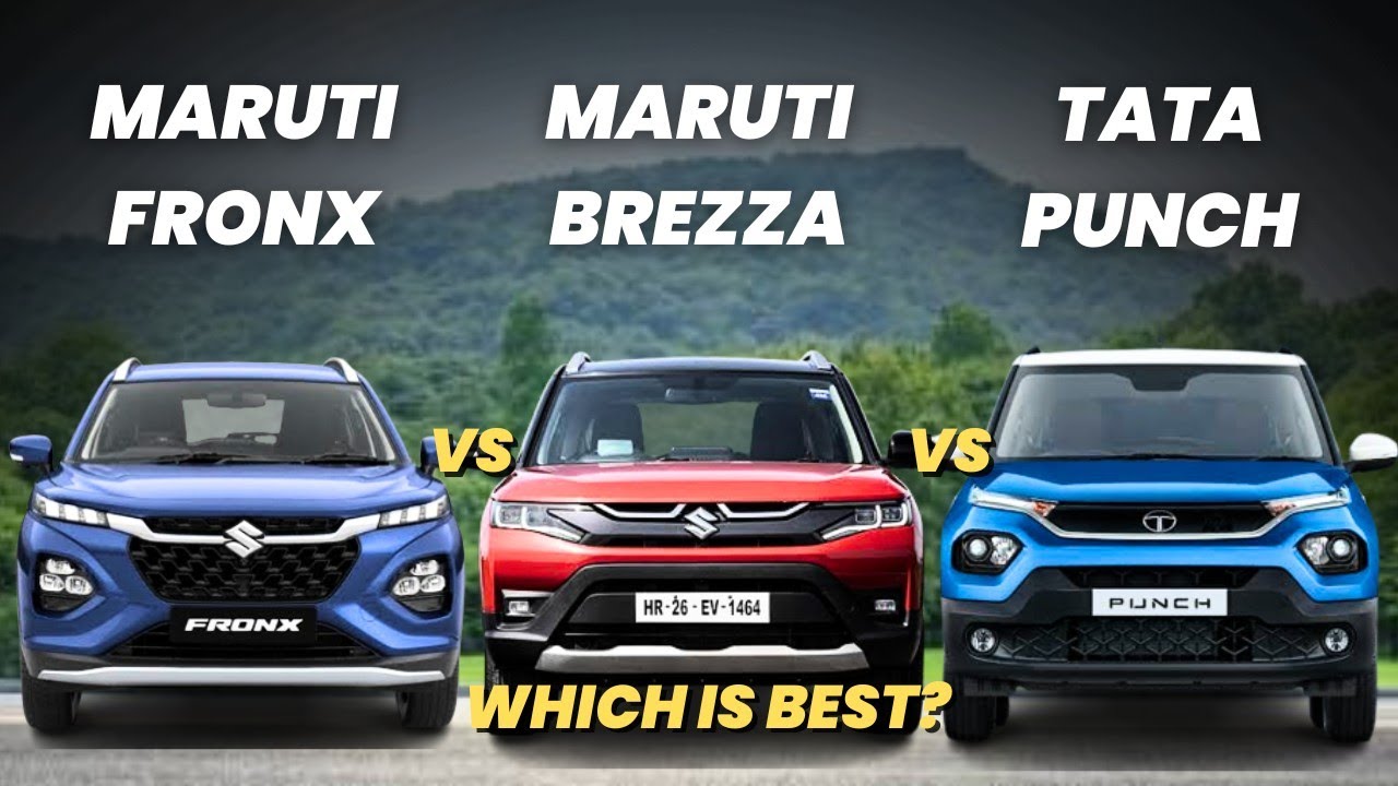 🔥Maruti Fronx Vs Maruti Brezza Vs Tata Punch🔥| Fronx Vs Brezza |fronx ...