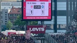 Durchsage Spielstand Regensburg vs Heidenheim am Millerntor + Fangesang 28.05.2023