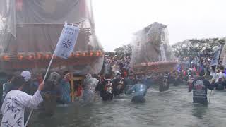 平成29年伊曽乃神社祭礼川入り一部分