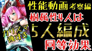 【ラスクラ】グラッフルの性能動画、考察編！碧天のカリスマが強すぎる！樹属性物理4人でキャラ1体分の期待値上昇！