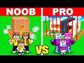 Minecraft: NOOB vs PRO: SAFEST SECURITY HOUSE BUILD CHALLENGE TO PROTECT MY FAMILY