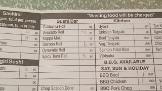 SHABUSEN MENU 2022 ALL YOU CAN EAT SUSHI AND BBQ #AYCC | #VANCOUVERBC FOOD