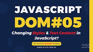 JavaScript DOM Tutorial (URDU/HINDI) #5 - Changing CSS Styles & Text Contents Through JavaScript