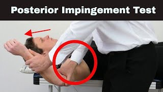 Shoulder Posterior Impingement Test of the glenohumeral joint Demonstration